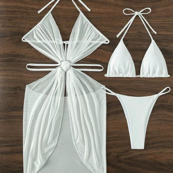 Kvinder Gennemsigtig Dække og Bikini Sæt Stilla