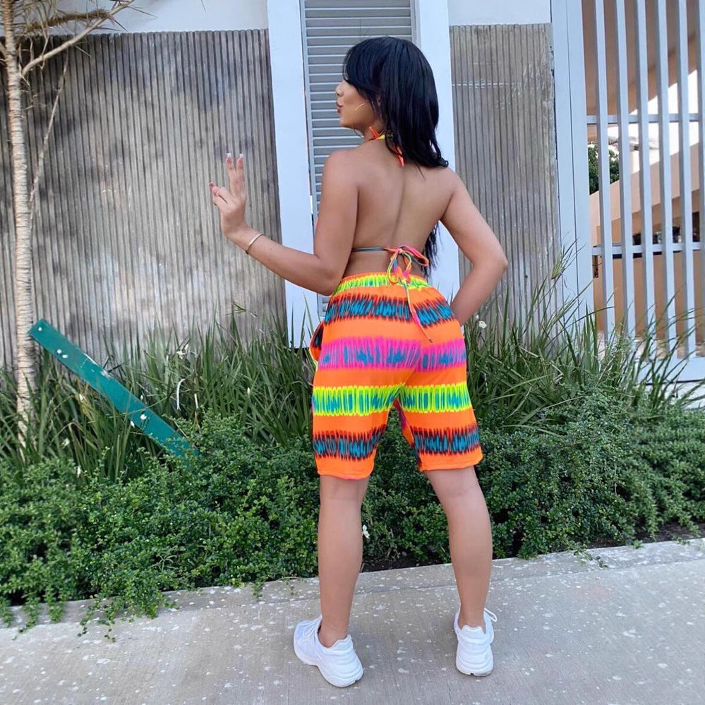 Dame Sporty Bikini sæt med afslappede shorts Stilla