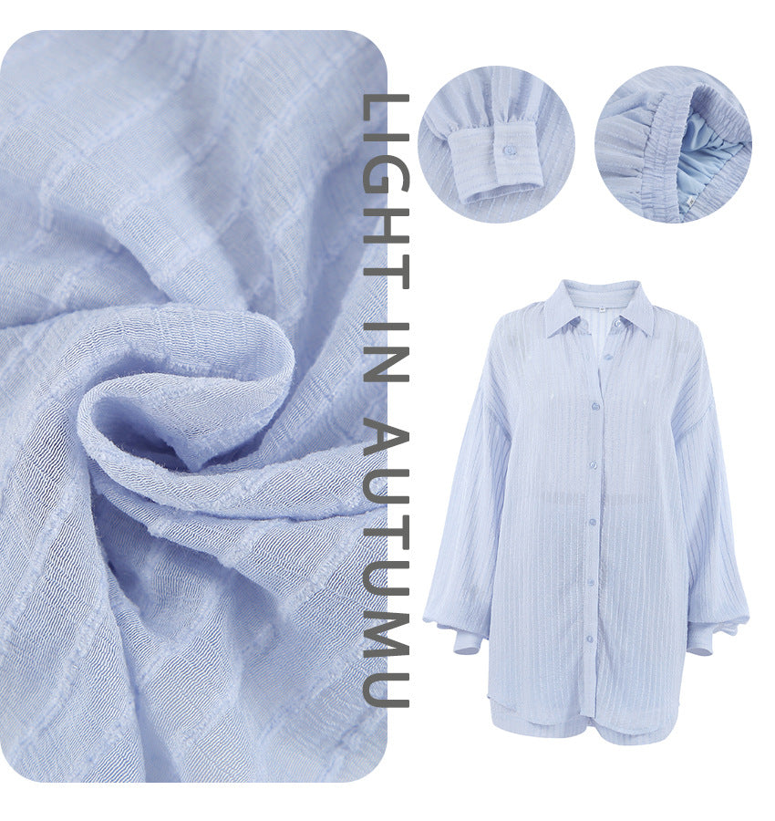 Dame legers Blusenshirt med brede shorts og minimalistiske detaljer Stilla