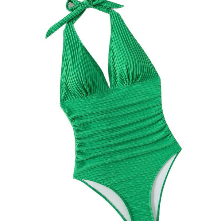Dame éntreprise svømme dragt med trendy rib design Skovae