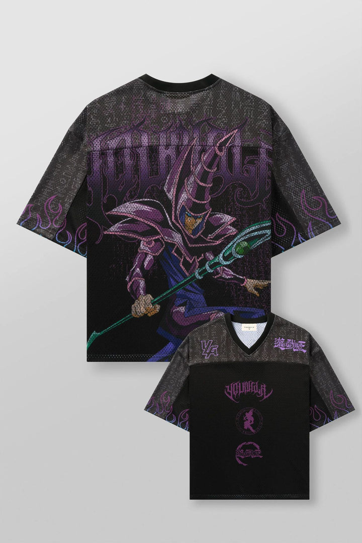Unisex nan åndbart net-jersy med stort anime-print og V-udskæring Skovae