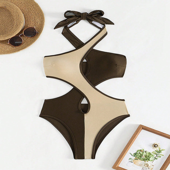 Dame one-piece badedragt med innovativt snit og sexet cut-out-design Skovae
