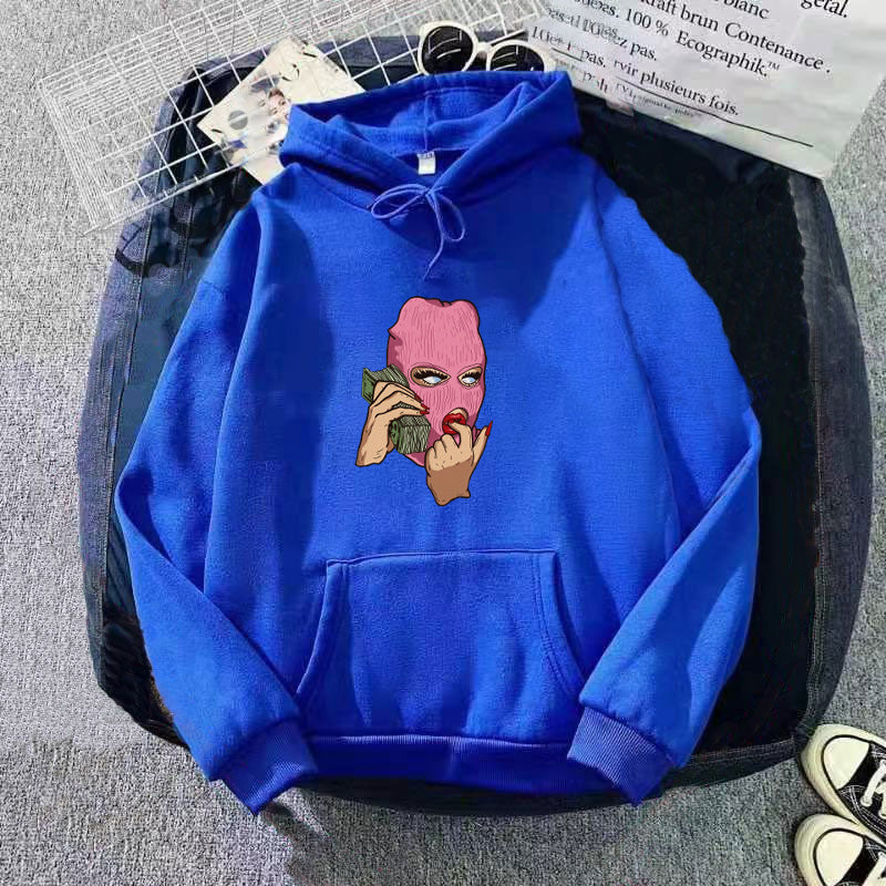 Dame hoodie med kunstnerisk grafisk design Skovae