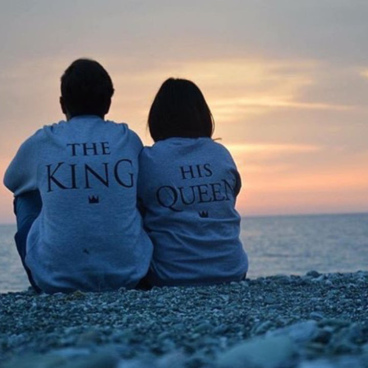 Kvinders par af sweatshirts med humoristisk tekst Stilla