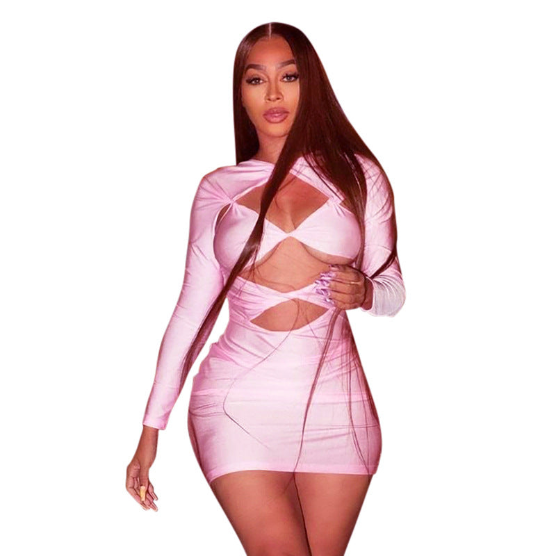 Femme Cut-Out Langærmet Mini-Kjole Stilla