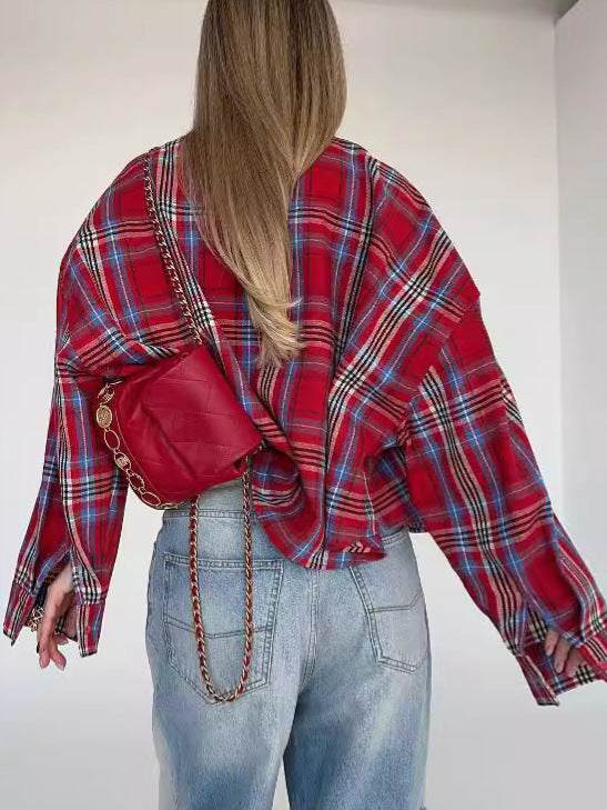 Dame Ternet bluse med afslappet snit og praktiske lommer Stilla