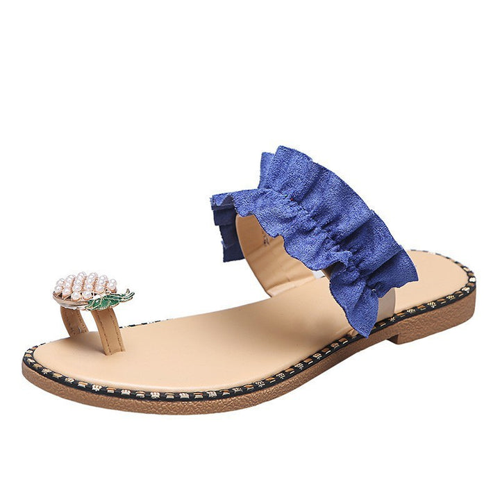 Dame slippers med frugtigt design og flæser Stilla