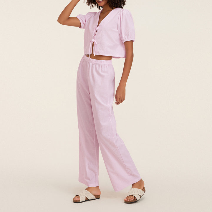 Dame let sommer jumpsuit med rynke Skovae