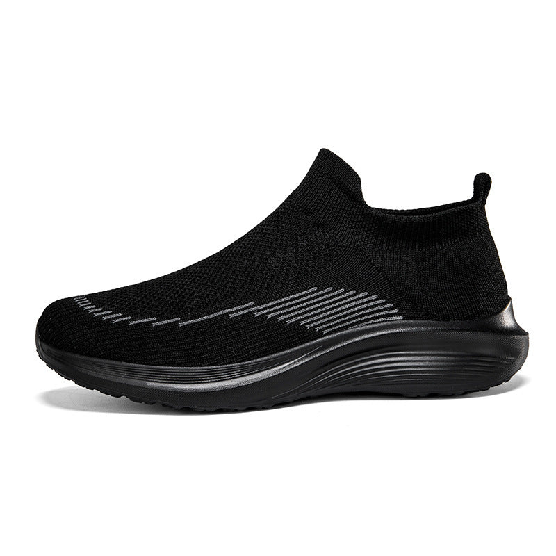 Unisex nan elastisk slip-on fritidssko med sokkelignende indgang, kontureret bølgedæmpersål og skridsikker profileret sål Skovae