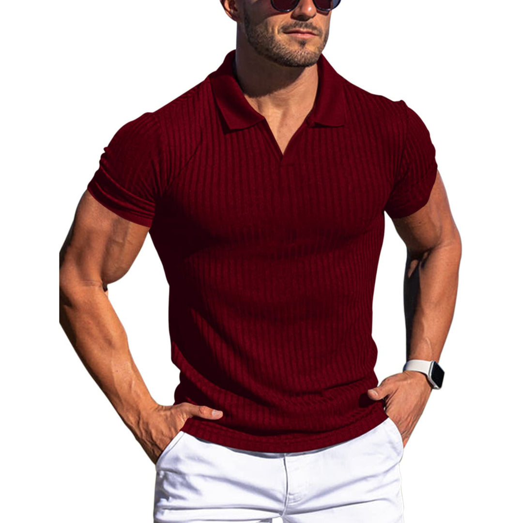 Herrer polo skjorte med struktureret ribdesign og behagelig pasform Stilla