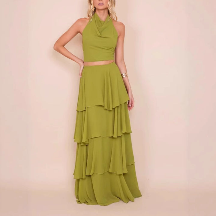 Femme To-Dele Chiffon Maxi Kjole Stilla