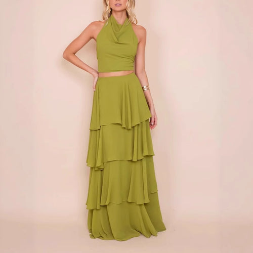 Femme To-Dele Chiffon Maxi Kjole Stilla