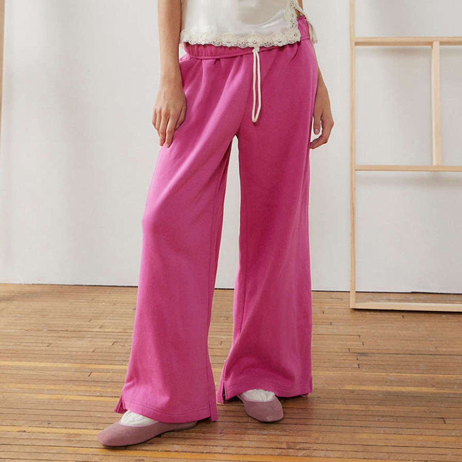 Dame Behagelige Sweatpants med vidde ben og elastisk talje Stilla