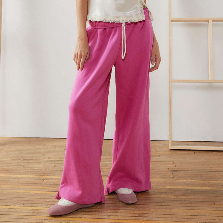 Dame Behagelige Sweatpants med vidde ben og elastisk talje Stilla