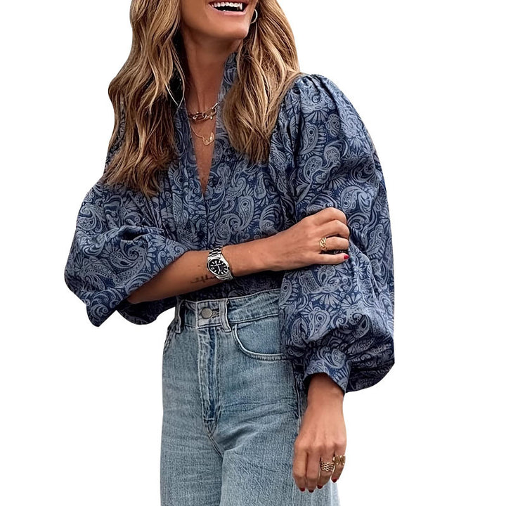 Femme Paisleytryk Statementbluse Stilla