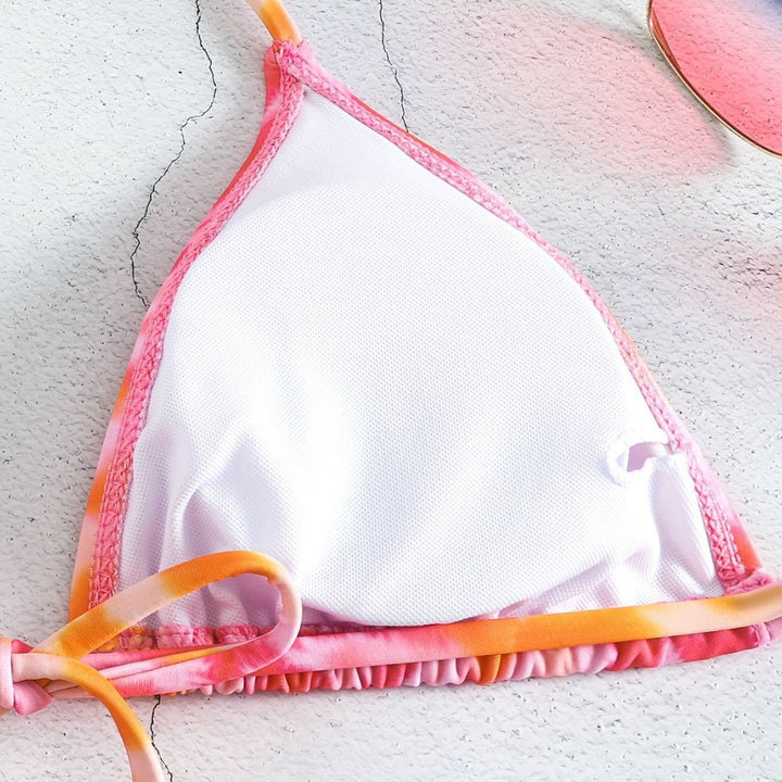 Dame Triangel-Bikini Sæt med Skørt Skovae