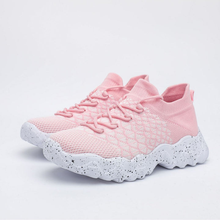 Dame Åndbare Sneakers med elastisk Strik-Obermaterial og fleksibel Såle Stilla