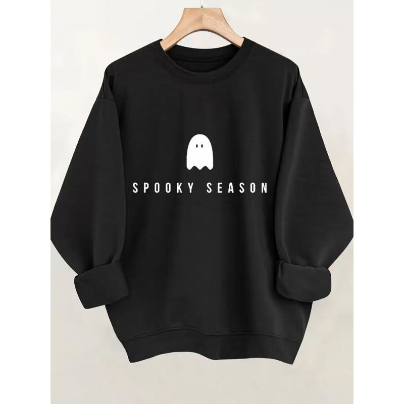 Kvinders sweatshirt med afslappet uhyggeligt design og blødt indvendigt fleece Skovae