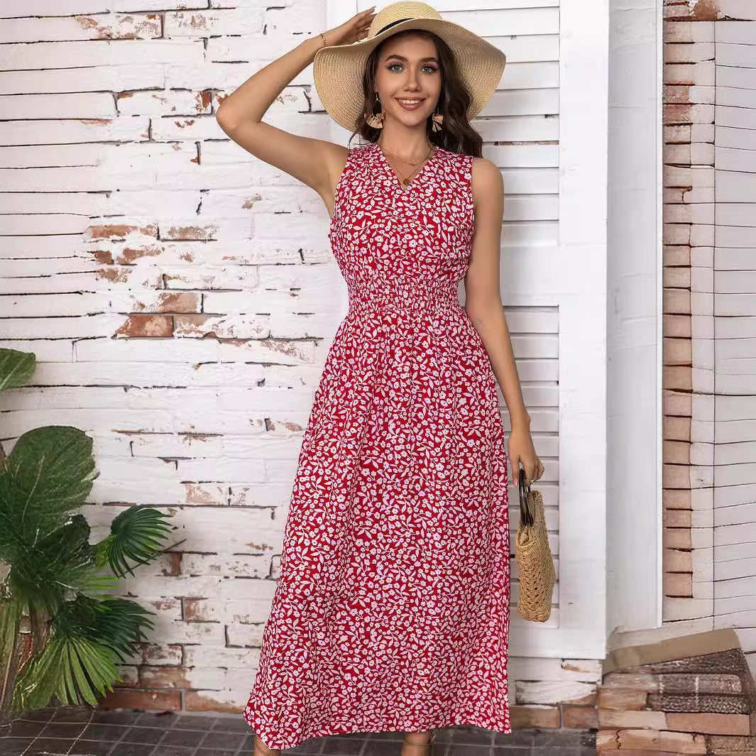 Dame blomster mønster maxikjole Stilla 1751507311