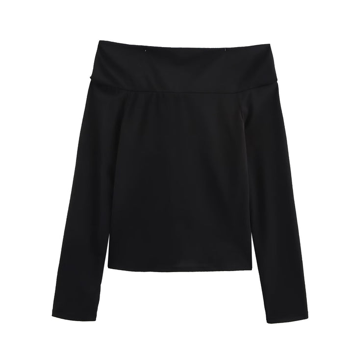 Dame Off-Shoulder Langærmet Top med draperet knopdetalje Stilla