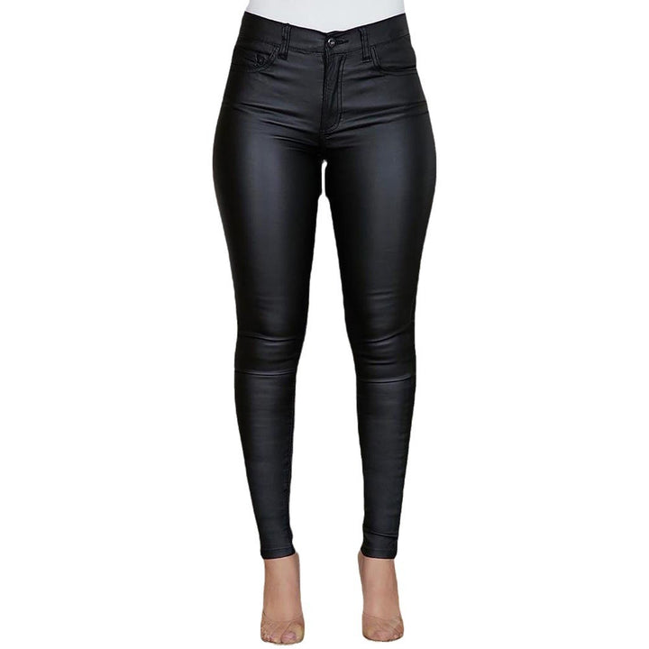 Dame figurtilpassede jeans med højglans-finish Stilla
