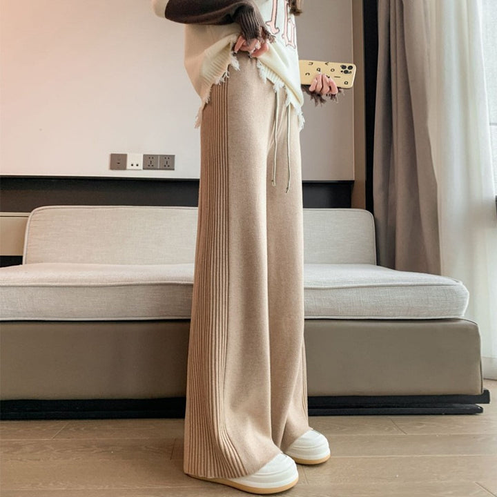Kvinders Plisserede Casual Bukser med Elastisk Talje og Sidelommer Stilla