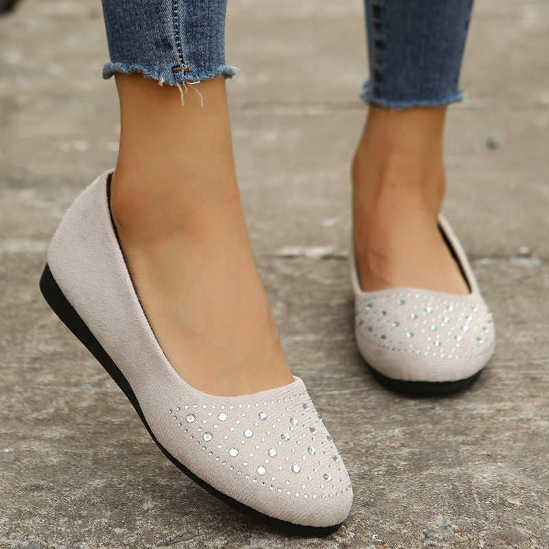 Dame Ballerinas med glitrende strassapplikationer Stilla