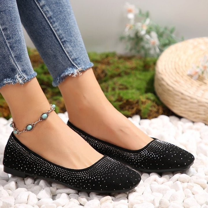 Dame Elegante og glitrende Ballerinas med Strass Stilla