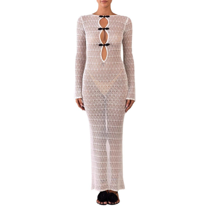 Dame strikkjole med innovative cut-outs Skovae