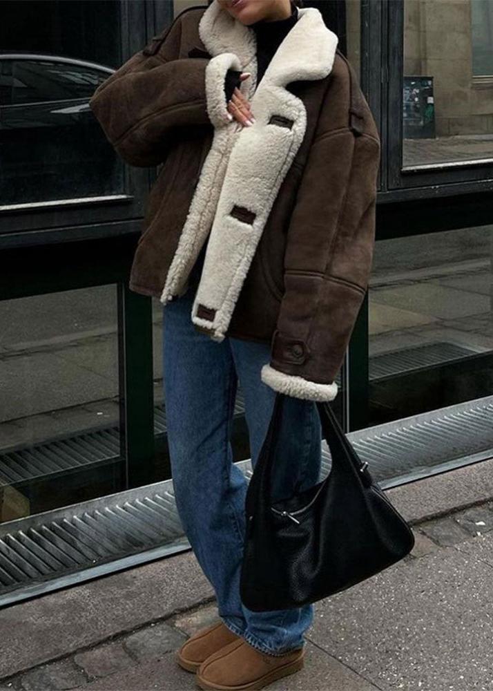 Stilla | Aviator-lammeskindjakke