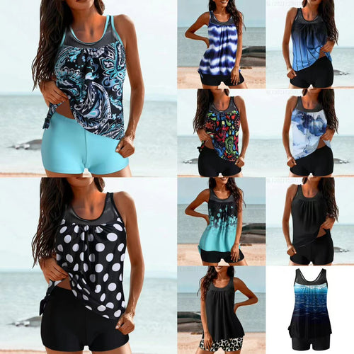 Damer sporty strandoutfit med moderne rynkning Skovae