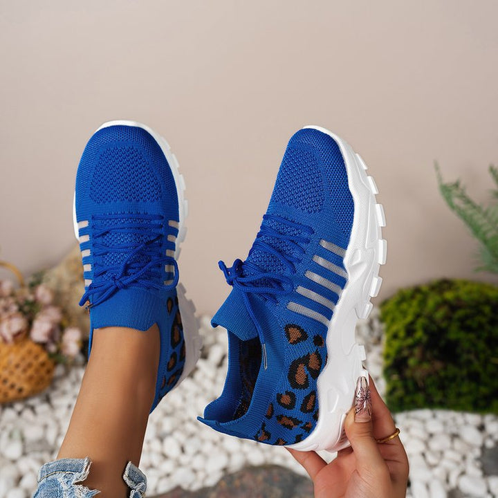 Dame Sporty Sneakers med fashionable dyremønster og åndbart overdel Stilla