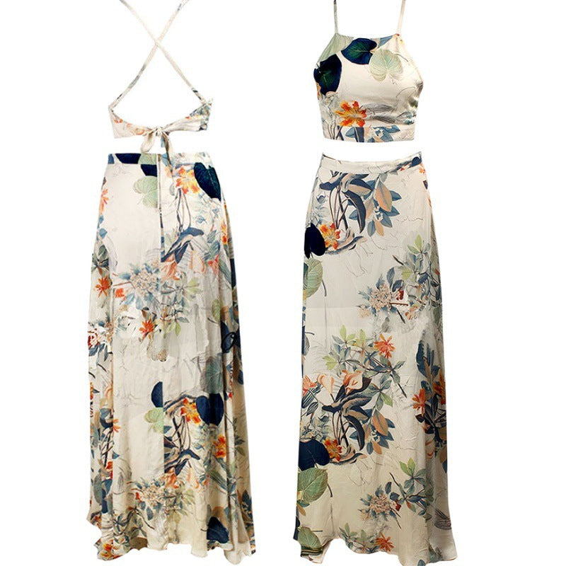 Femme Floral Print To-delt Sæt Stilla