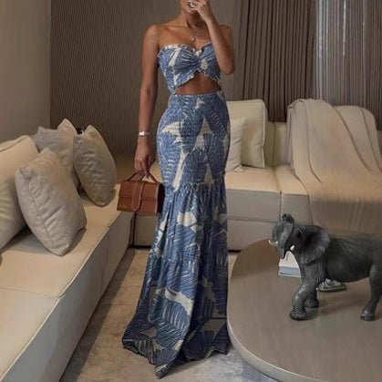 Femme Cut-Out Strapless Maxikjole Stilla