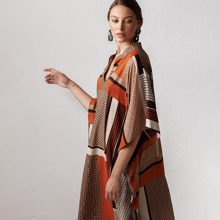 Dame Kaftan med moderne farvespil og stilfuld snit Stilla