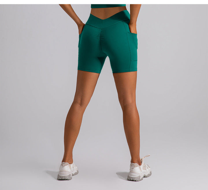 Stilla | Waist Hip Lift Fitness Shorts Dobbelt Sidet Børstet Yoga Bukser Til Kvinder, Slim Fit Sports Bukser