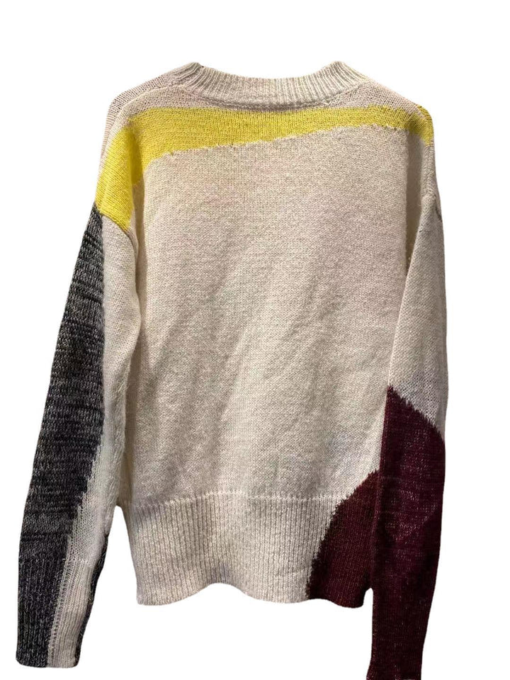 Dame strikpullover med kreativt farveblokdesign Stilla