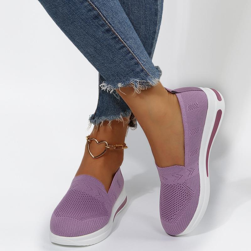 Dame behagelige Slip-On sneakers med åndbart overmateriale og skridsikker sål Stilla