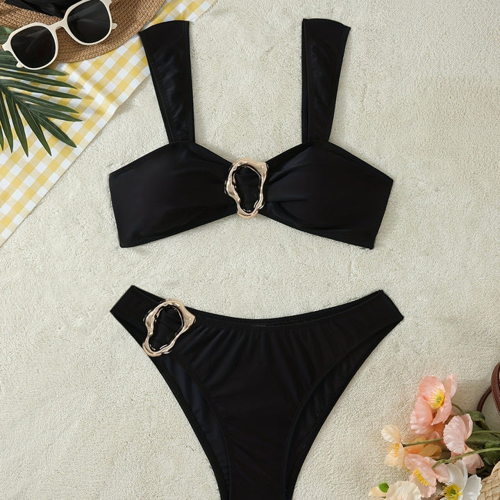 Dame Bikini-sæt med elegante guld-detaljer Skovae