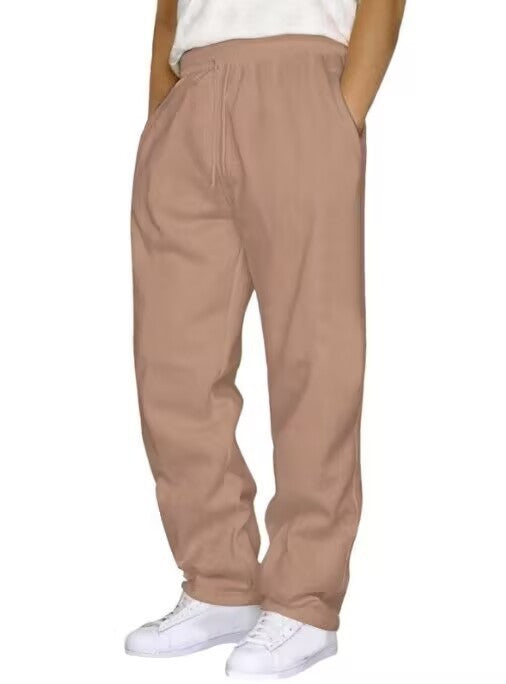 Kvinders komfortable sweatpants med sidelommer og elastisk talje Skovae