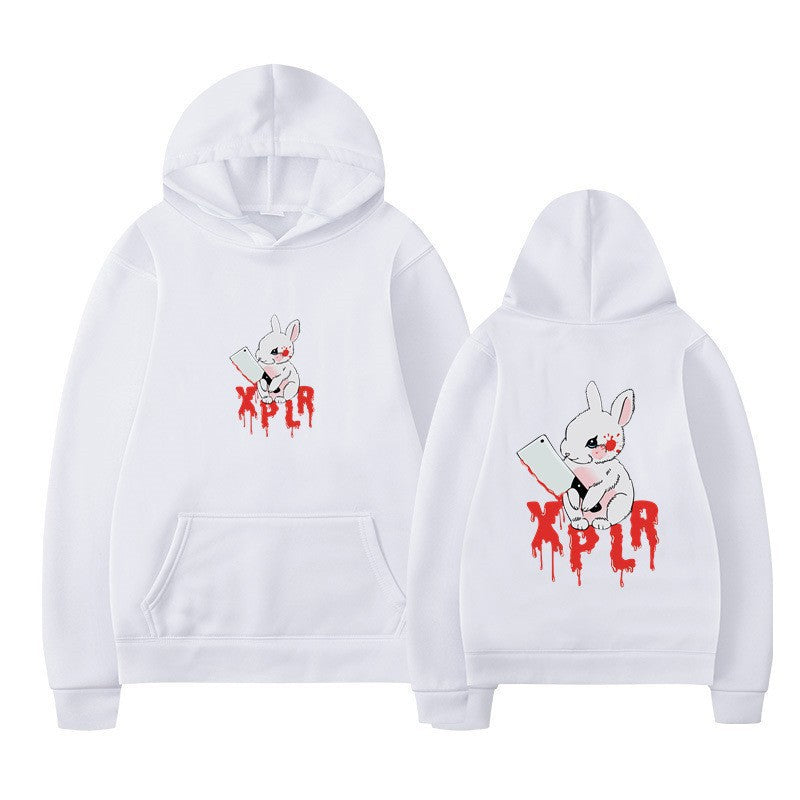 Kvinders hoodie med iøjnefaldende tegneserjemotiv og behagelig pasform Skovae