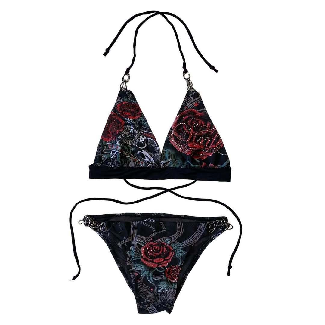 Dame bikini-sæt med unik grafisk design Skovae