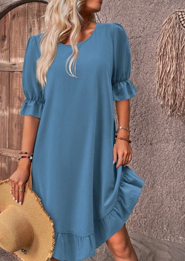 Stilla | Kjole Med Elegante Ballonsleeves