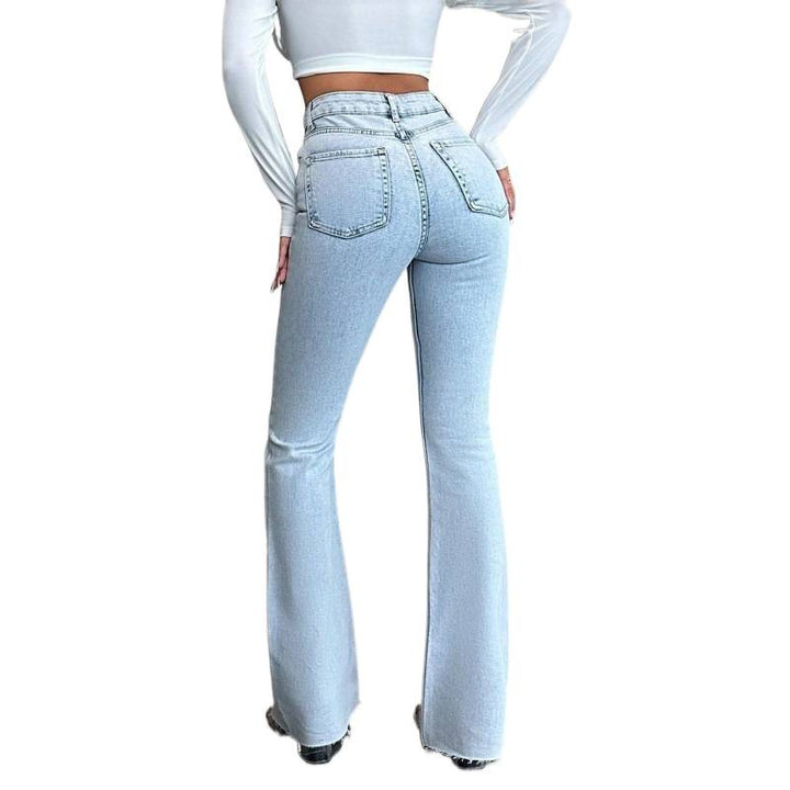 Dame Flared Jeans med høj talje og afslappet pasform Skovae
