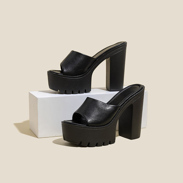 Dame komfortable plateau-sandaler med bred remdesign Stilla