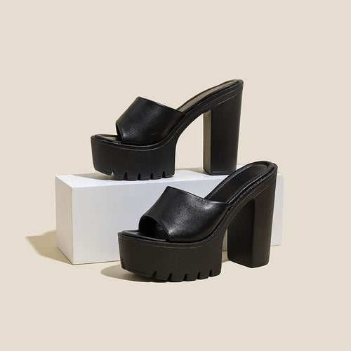 Dame komfortable plateau-sandaler med bred remdesign Stilla