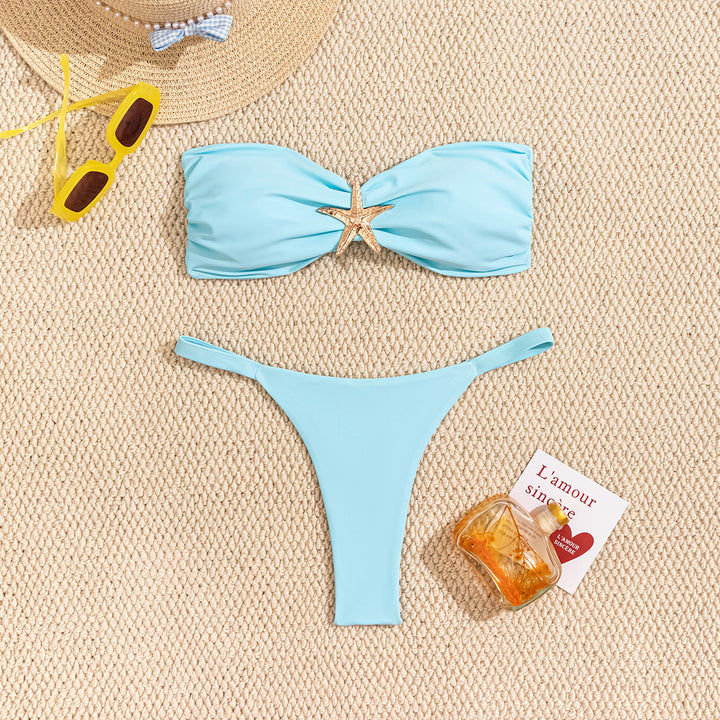 Dame Bandeau-Bikini med strassbesat stjerne Skovae