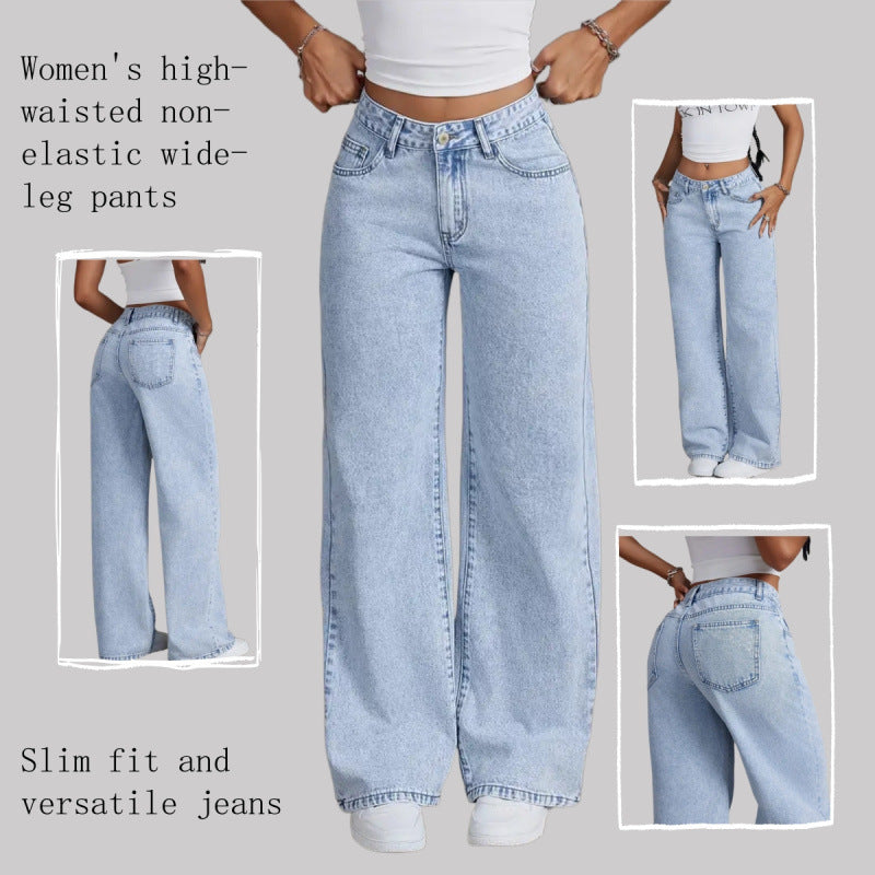 Dame bredde jeans i vintage stil Skovae