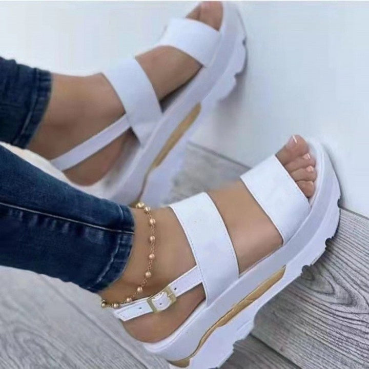 Dame platform-sandaler med brede justerbare remme og skridsikre såler Stilla