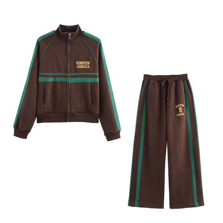 Femme Relaxed Bred Sweatpants med Kontraststriber Stilla